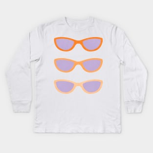 Orange and purple sunglasses Kids Long Sleeve T-Shirt